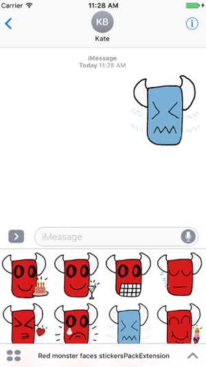 Red monster faces stickers(圖3)-速報App