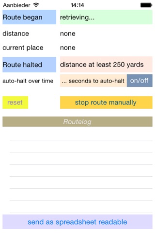 RouteLog screenshot 2