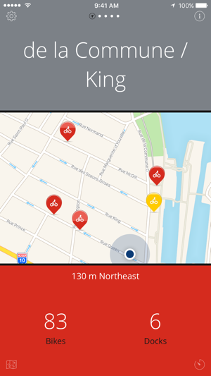 Montreal Bikes — A One-Tap Bixi Bike App(圖3)-速報App