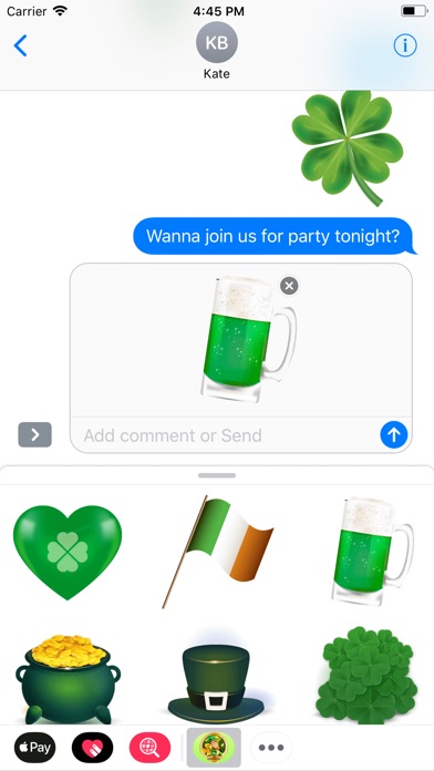 Saint Patrick Wishes Stickers screenshot 2