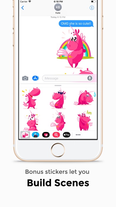 Pinky Unicorn Stickers screenshot 3