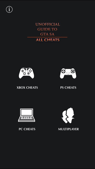 Unofficial Guide GTA SA Cheats screenshot 2