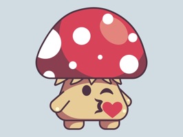 Mushroom Cute Emoji Stickers