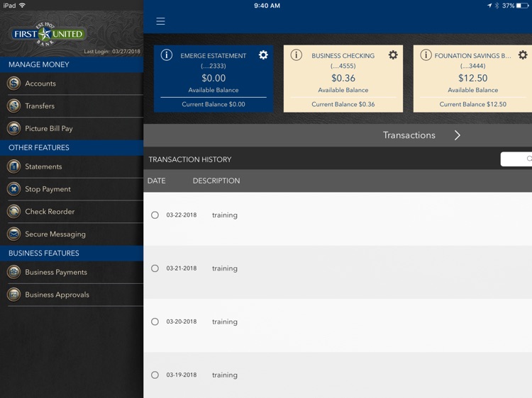First United Biz for iPad