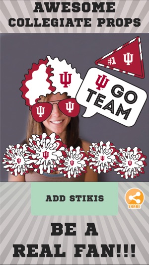 Indiana Hoosiers Selfie Stickers(圖2)-速報App