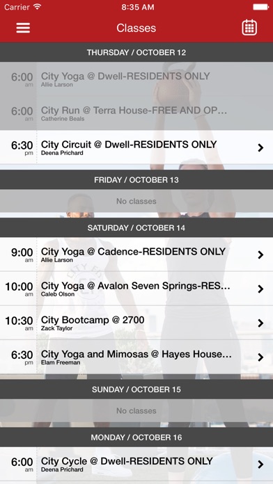 City Fit Concierge screenshot 2