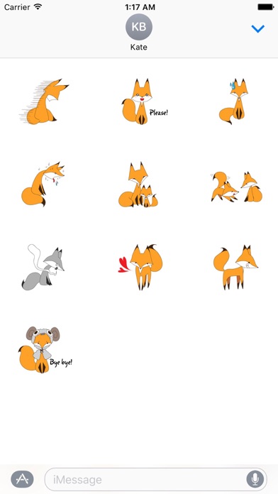 Cute Red Fox FoxMoji Sticker screenshot 3