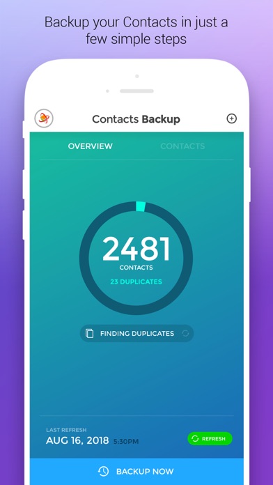 Contacts Backup & Duplicates screenshot 1