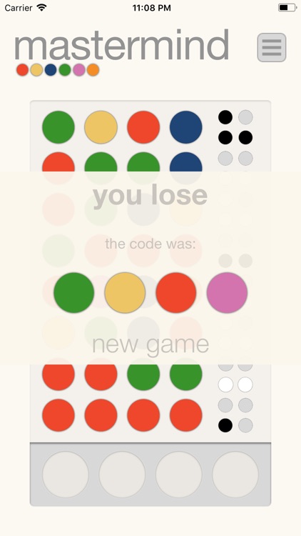 mastermind: code guessing screenshot-3
