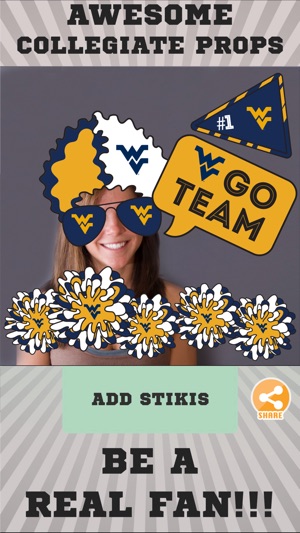 West Virginia Mountaineers Selfie Stickers(圖2)-速報App