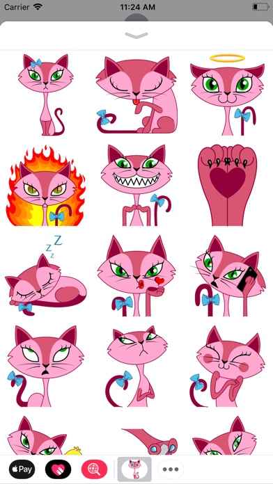 LadyCat Stickers for iMessage screenshot 2
