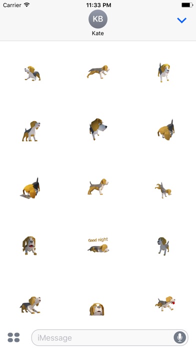 Beagle dog sticker animated screenshot 2