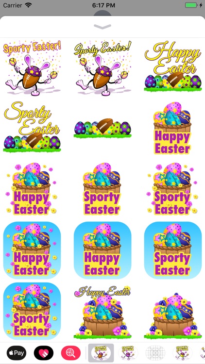 Easter Football Stickers