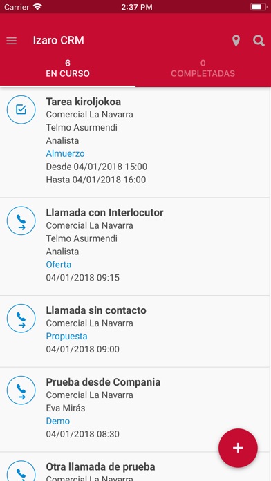 Izaro CRM screenshot 2