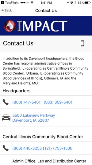 Blood Center IMPACT(圖2)-速報App
