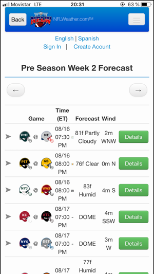 NFLWeather & Scores(圖3)-速報App