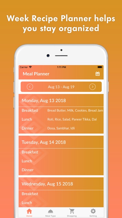 Meal Planner - Food Planner screenshot 2