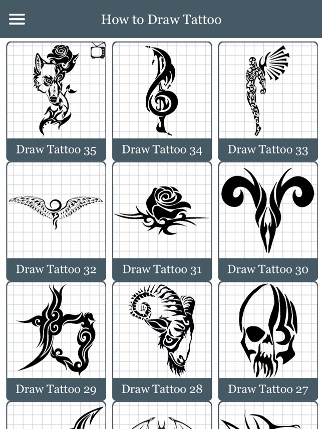 How To Draw Tattoos Drawnow On The App Store