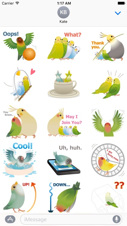 Cute Birds And Love Sticker