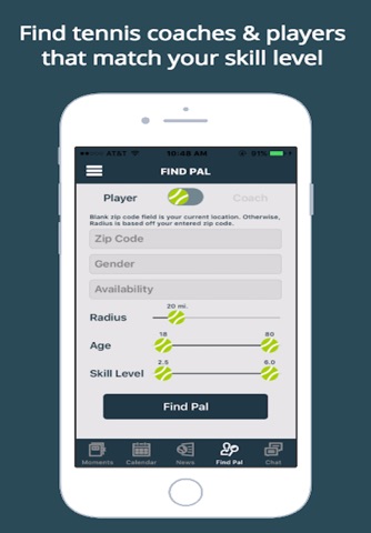 TennisPAL: Find Players Nearby screenshot 2