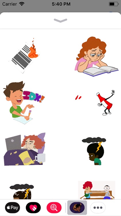 College Animated Life Stickers