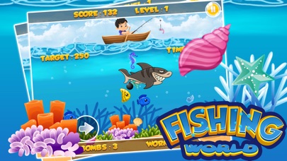 Fishing World Game - Gold Miner Underwater screenshot 2