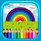 Beauty Painting Game Coloring Rainbow Page Free and easy for kids
