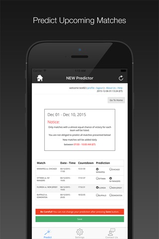 New Predictor for NHL screenshot 3
