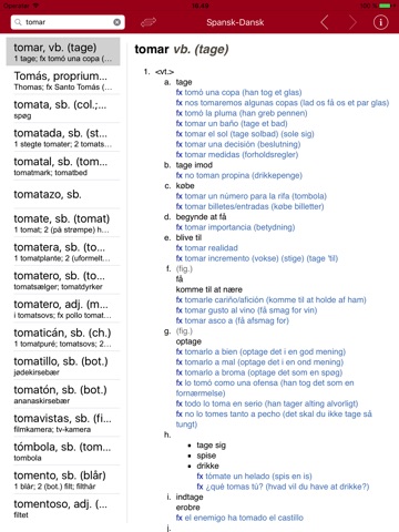 Gyldendal's Spanish Danish Dictionary - Large screenshot 3