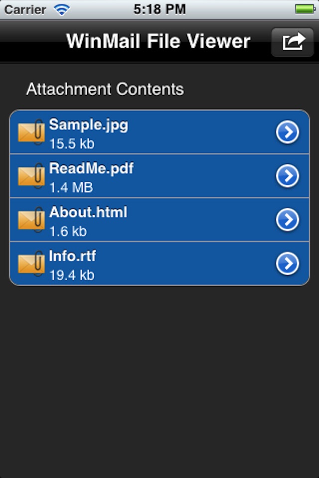Winmail Viewer for iPhone and iPad screenshot 2