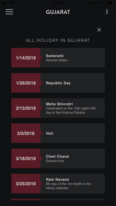 India Holiday Calendar screenshot 3