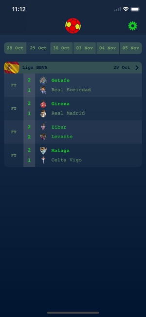 Live Results for Spanish Liga