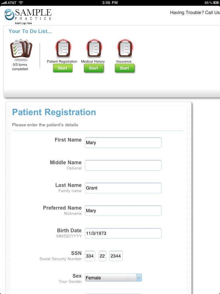 Patient Forms screenshot 3