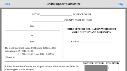 Child Support Calculator - UT screenshot 3