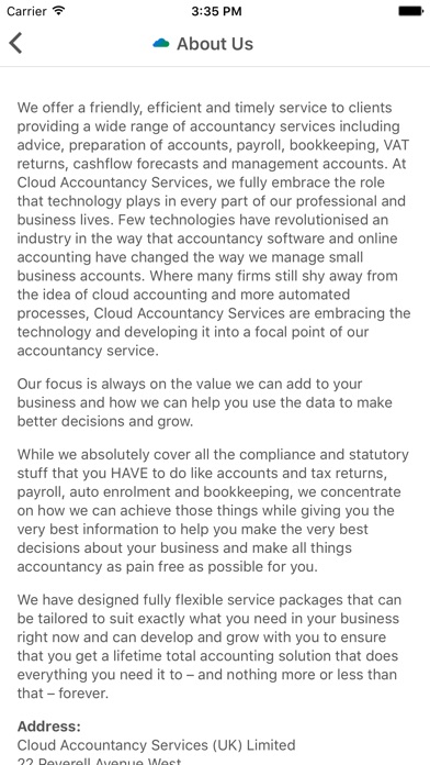 Cloud Accountancy Services screenshot 2