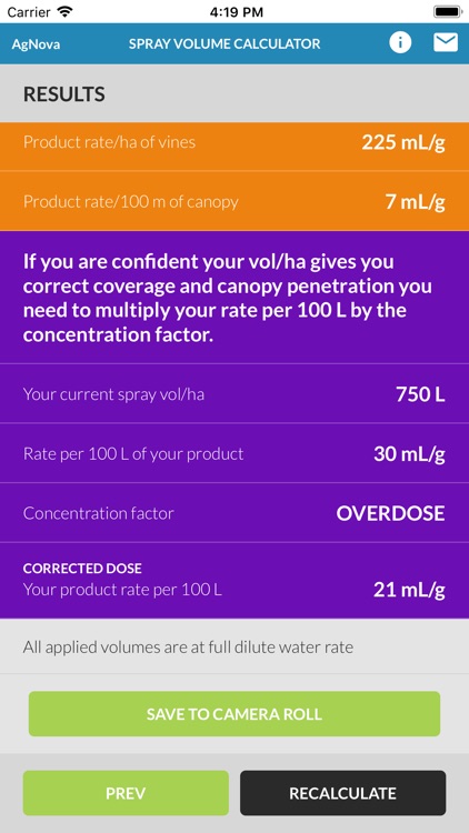 Spray Volume Calculator screenshot-3