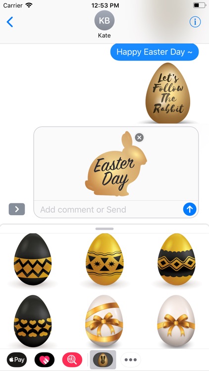 Easter Day Golden Egg Stickers