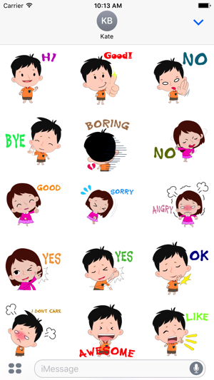 Little boy and girl stickers(圖2)-速報App