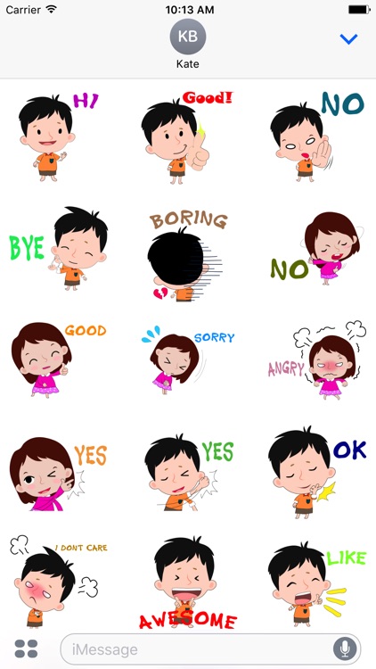 Little boy and girl stickers
