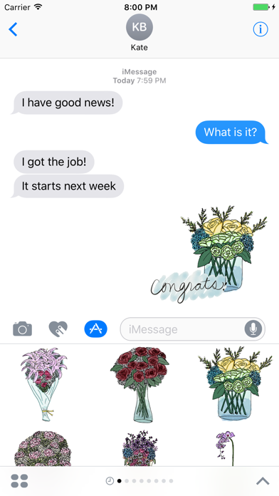 How to cancel & delete Flower Bouquet Stickers from iphone & ipad 2