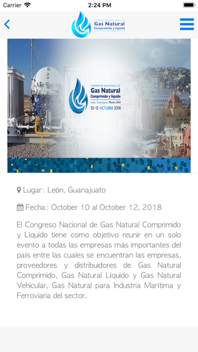 Congreso Nac. Gas Natural 2018 screenshot 3