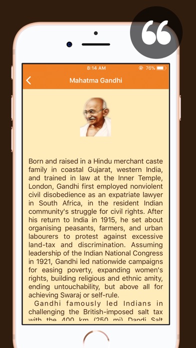 Mahatma Gandhi - Thought Quote screenshot 2