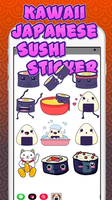 Kawaii Japanese Sushi Sticker screenshot 2