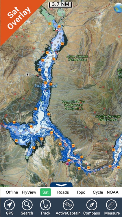 Lake Mead map GPS offline fishing charts Navigator