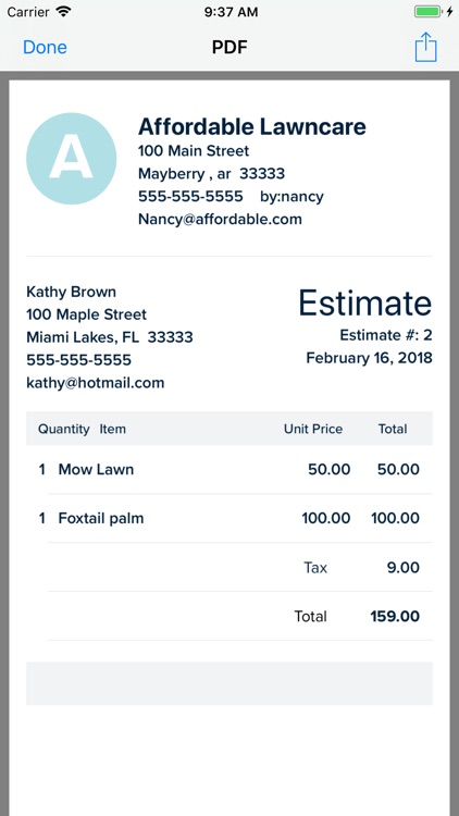 Estimate Maker
