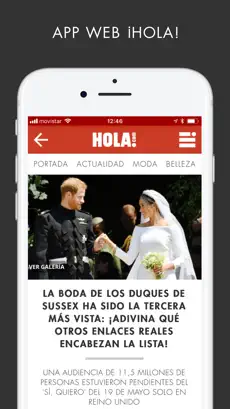 Captura 1 ¡HOLA! ESPAÑA Sitio web iphone