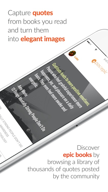 Postepic - Book Quotes: Highlight, Share, Discover screenshot-0