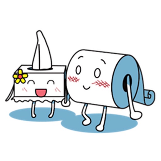 Love and Toilet Paper Sticker iOS App