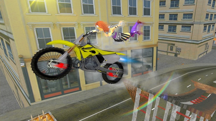 Superhero Motorcycle & Bicycle Stunt Race screenshot-3