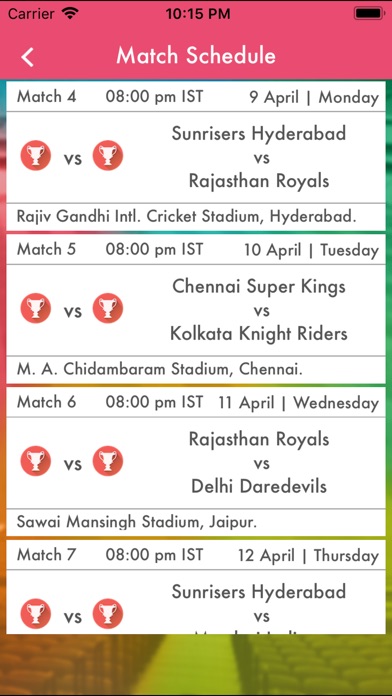 Live IPL -2018 League screenshot 2